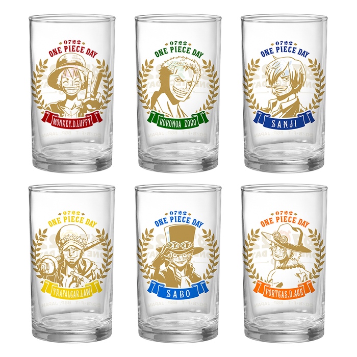 ワンピース一番くじ　B賞ゾロ・H賞記念グラス全6種・F賞アニバーサリーマグカップ